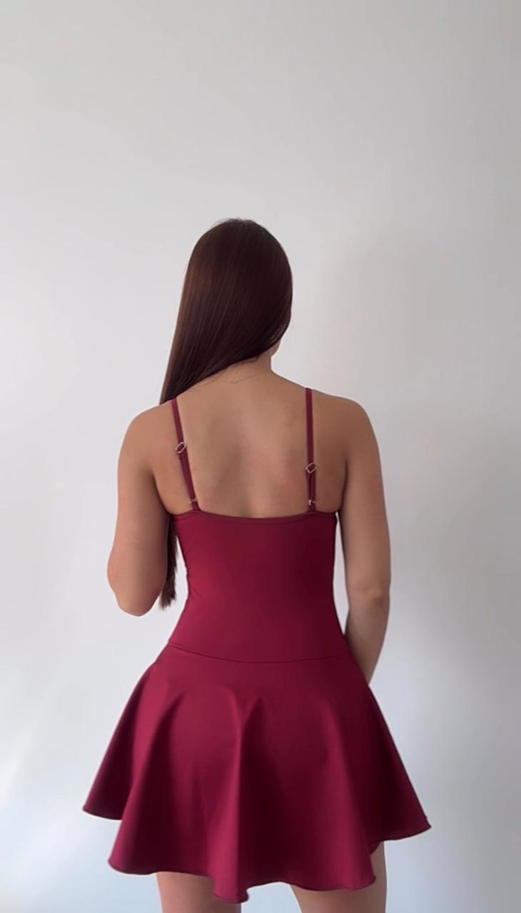 Vestido Glow Vinotinto