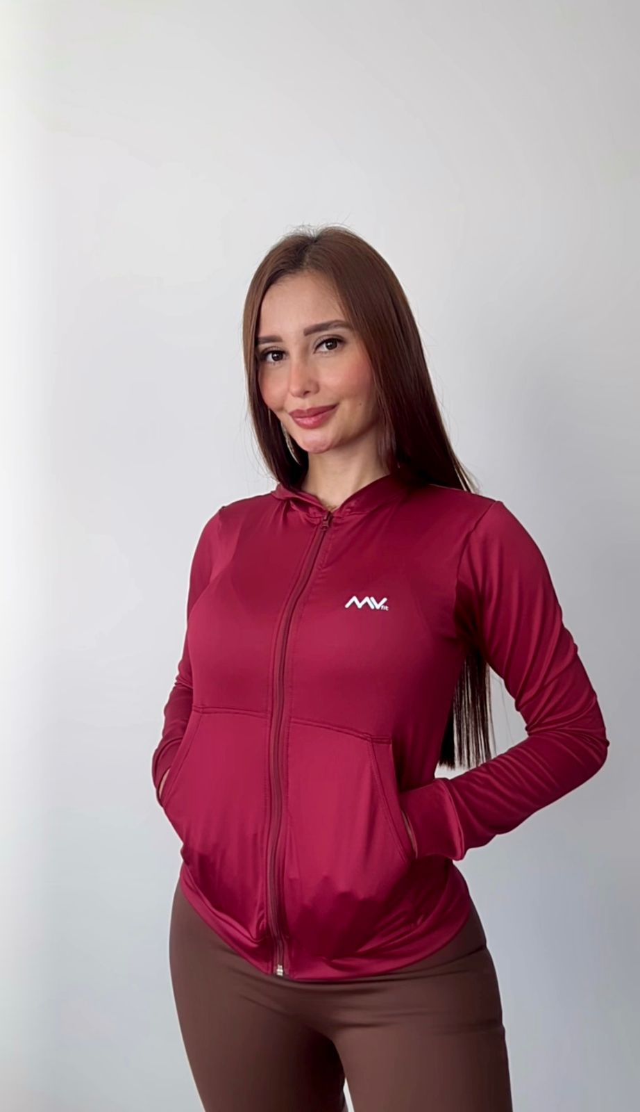 Chaqueta Otoño Vinotinto